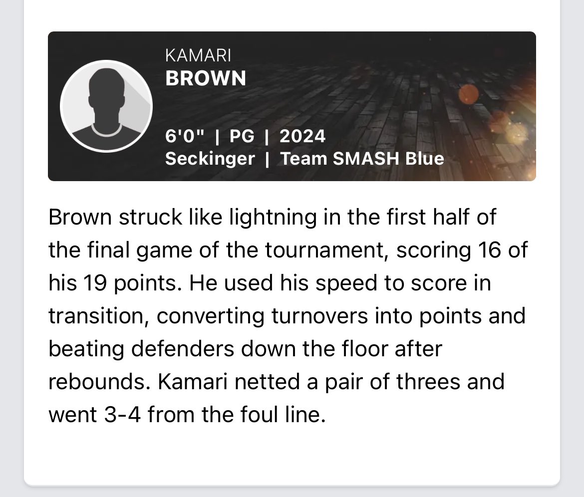 TeamSmashBlue24's tweet photo. @_KamariBrown @SKG_JagsBB @WorldSMASH2 has really turned it up a notch since last season. An unquestioned leader on the team who’s gonna show up and make plays on both ends of the floor! @KyleSandy355 Thanks!! @Waldorf_MBB @SCWarriorsMBB @houghtonmbb https://t.co/ZfyDDRVilO