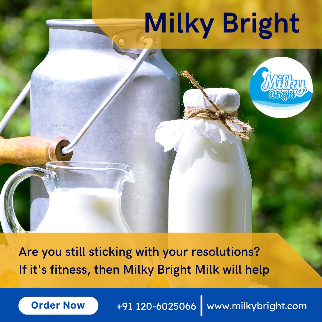 Are you still sticking with your resolutions?
If it's fitness, then Milky Bright Milk will help
#dairy #milk #dairyfarm #cows #farm #cowmilk #dairycows #vegan #food #agriculture #dairyfarming #healthymilk #dairyproducts #dairymilk #organicmilk