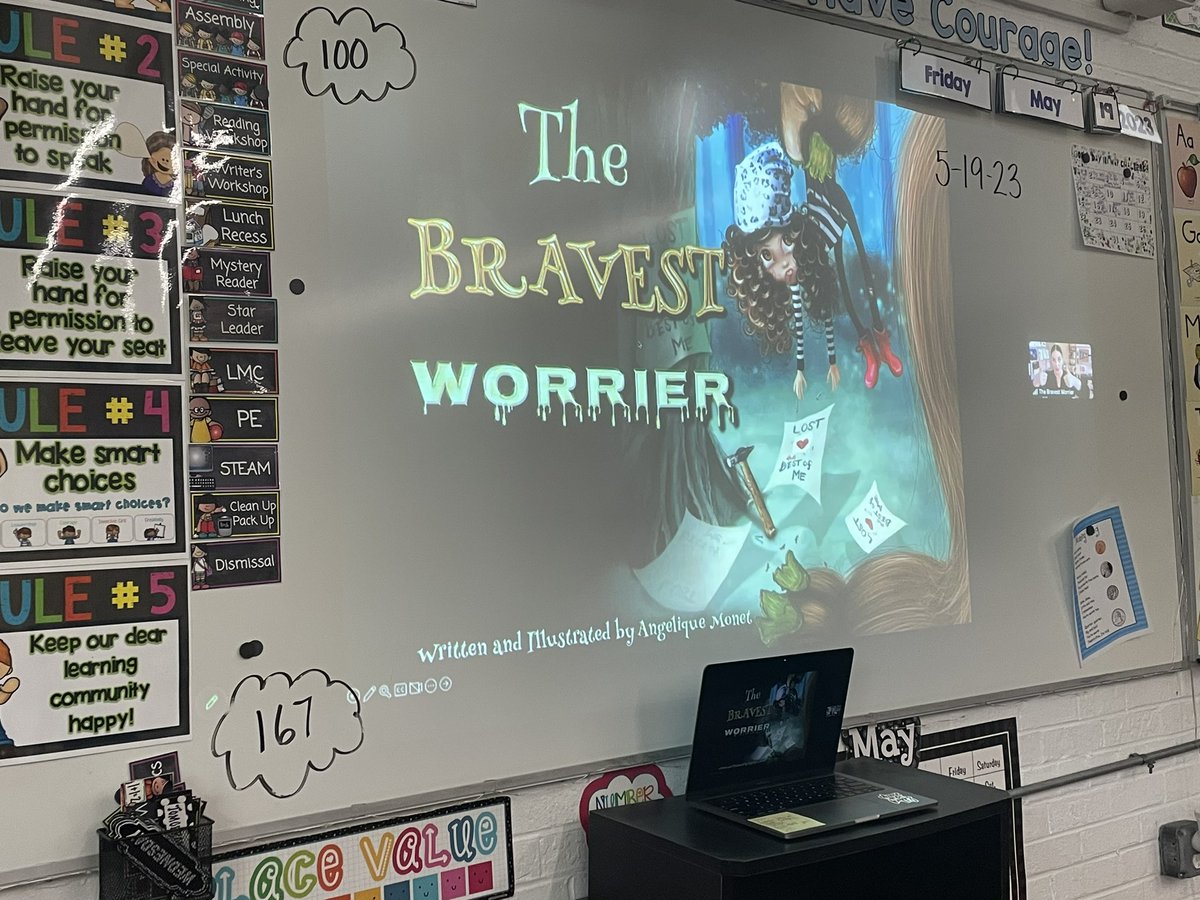 What a fantastic virtual author visit with the author of "The Bravest Worrier!" Thanks <a href="/larissathurman/">Larissa Thurman</a> #kiplingway #109way