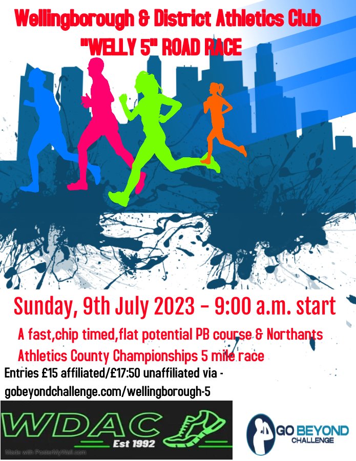 Wellingborough & District Athletics Club (@wdacrunner) on Twitter photo Coming soon the"Welly 5" <a href="/BedfordHarriers/">Bedford Harriers Athletics Club</a> <a href="/Nsport/">Northamptonshire Sport</a> <a href="/NRRWeb/">Northampton RR</a> <a href="/RNAC12/">Rugby&Northampton AC</a> <a href="/RedwayRunners/">Redway Runners</a> <a href="/Corby_AC/">Corby AC</a> <a href="/kettparkrun/">Kettering parkrun</a> <a href="/Irchyparkrun/">Irchester Country parkrun</a> <a href="/LinfordWoodpkrn/">Linford Wood parkrun</a> <a href="/bedfordparkrun/">Bedford parkrun</a> <a href="/NorthamptonAth1/">Northampton Athletic Club</a> <a href="/WboroTC/">Wellingborough Town Council</a> <a href="/MMKACOfficial/">MMKAC</a> @LeightonFunRun <a href="/LeightonAthlete/">Leighton Buzzard Athletic Club</a> <a href="/sixfieldsparkrn/">Sixfields Upton parkrun</a> <a href="/Northampparkrun/">Northampton parkrun</a> <a href="/davroadrunners/">Daventry Road Runners</a> Coming soon the"Welly 5" <a href="/BedfordHarriers/">Bedford Harriers Athletics Club</a> <a href="/Nsport/">Northamptonshire Sport</a> <a href="/NRRWeb/">Northampton RR</a> <a href="/RNAC12/">Rugby&Northampton AC</a> <a href="/RedwayRunners/">Redway Runners</a> <a href="/Corby_AC/">Corby AC</a> <a href="/kettparkrun/">Kettering parkrun</a> <a href="/Irchyparkrun/">Irchester Country parkrun</a> <a href="/LinfordWoodpkrn/">Linford Wood parkrun</a> <a href="/bedfordparkrun/">Bedford parkrun</a> <a href="/NorthamptonAth1/">Northampton Athletic Club</a> <a href="/WboroTC/">Wellingborough Town Council</a> <a href="/MMKACOfficial/">MMKAC</a> @LeightonFunRun <a href="/LeightonAthlete/">Leighton Buzzard Athletic Club</a> <a href="/sixfieldsparkrn/">Sixfields Upton parkrun</a> <a href="/Northampparkrun/">Northampton parkrun</a> <a href="/davroadrunners/">Daventry Road Runners</a>