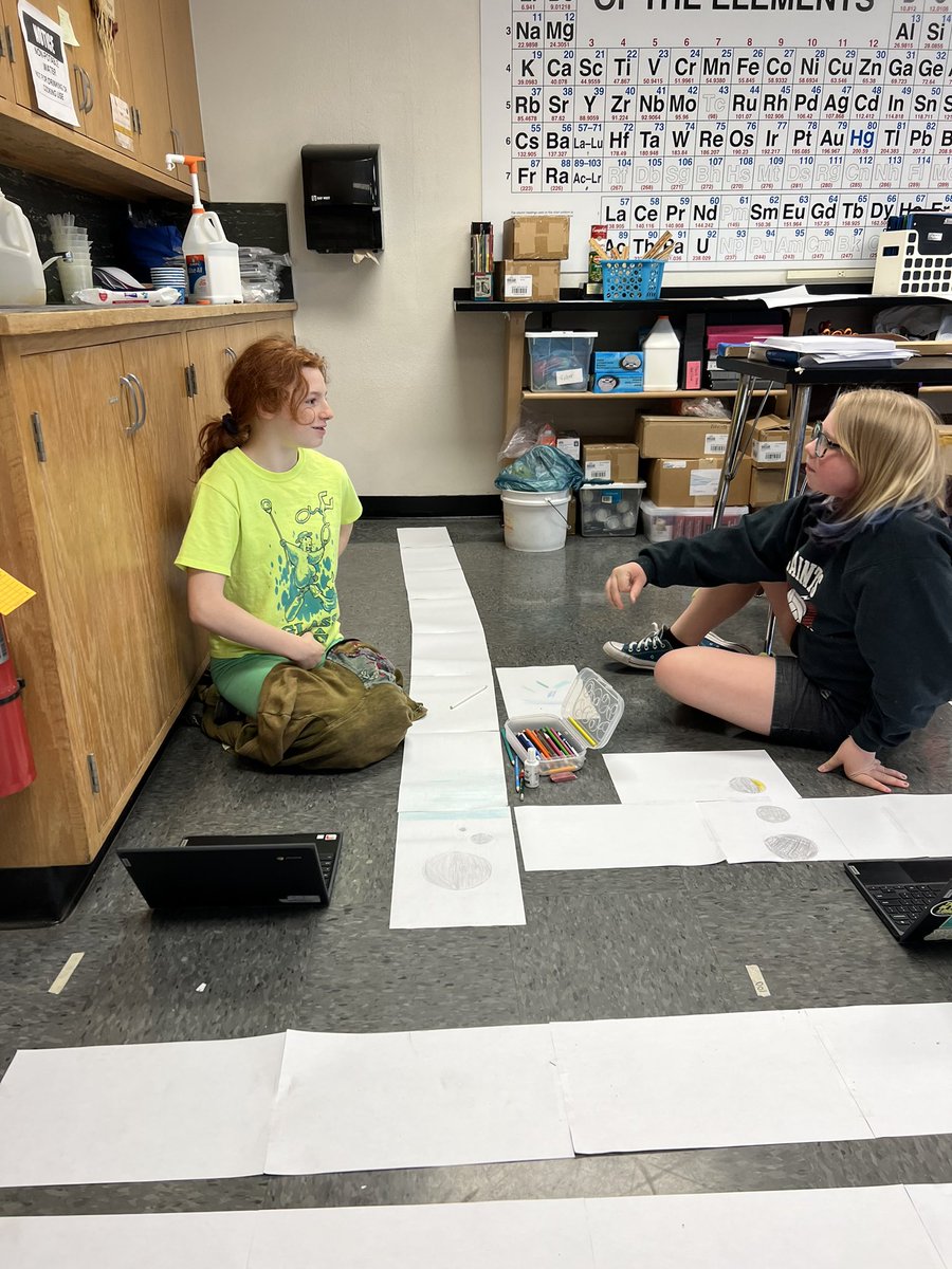 DebraFaber6's tweet photo. Working on scale models of the outer planets and a few of the moons.  1 cm = 200 km for diameter.  #makeroomforjupiter https://t.co/gl6d2evPRv