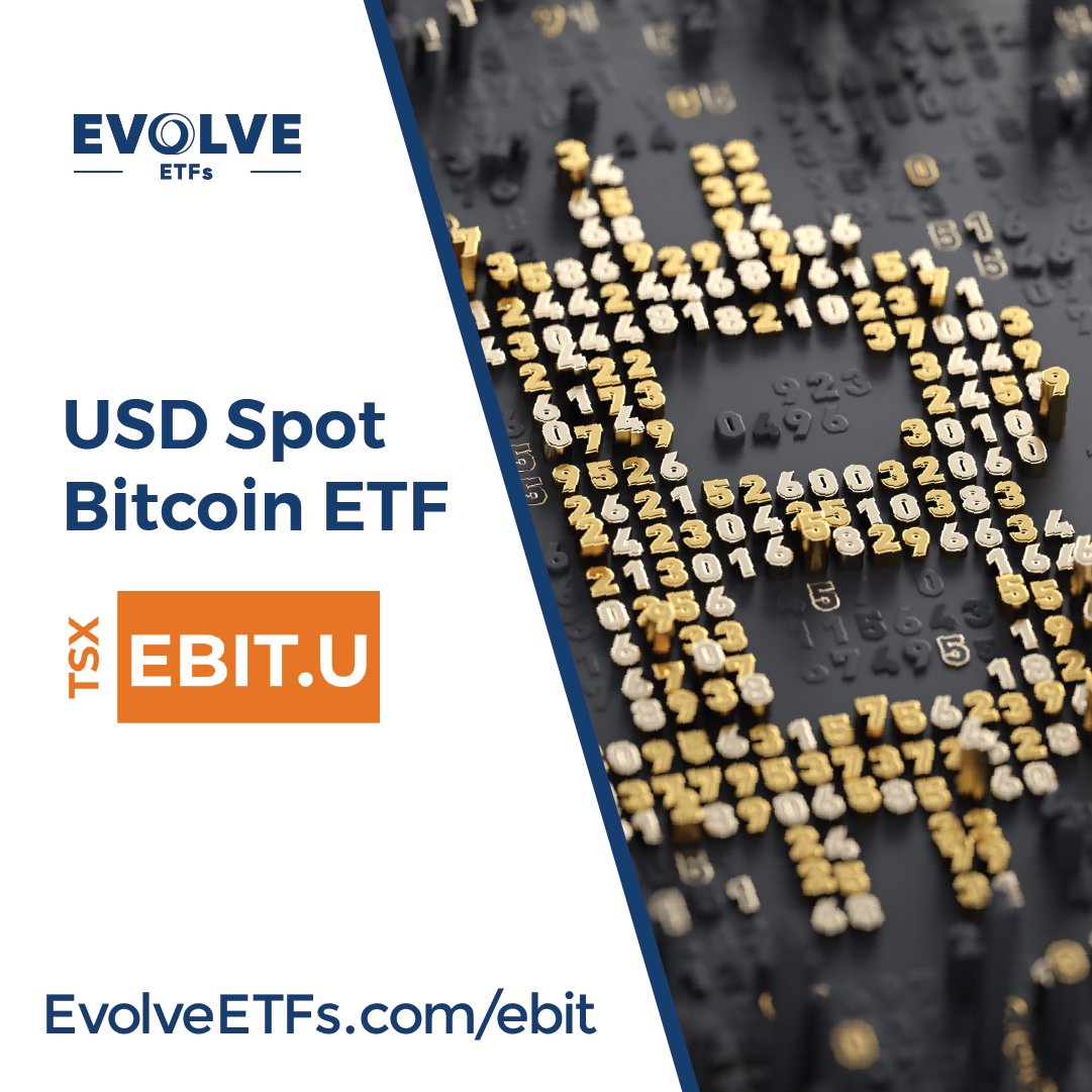 EvolveETFs's tweet photo. US Dollar Spot Bitcoin ETF. Trading on the Toronto Stock Exchange under EBIT.U. 

#bitcoin2023 #Bitcoin #investing #EBITetf #EvolveETFs $EBIT https://t.co/YmjNKcEXNN