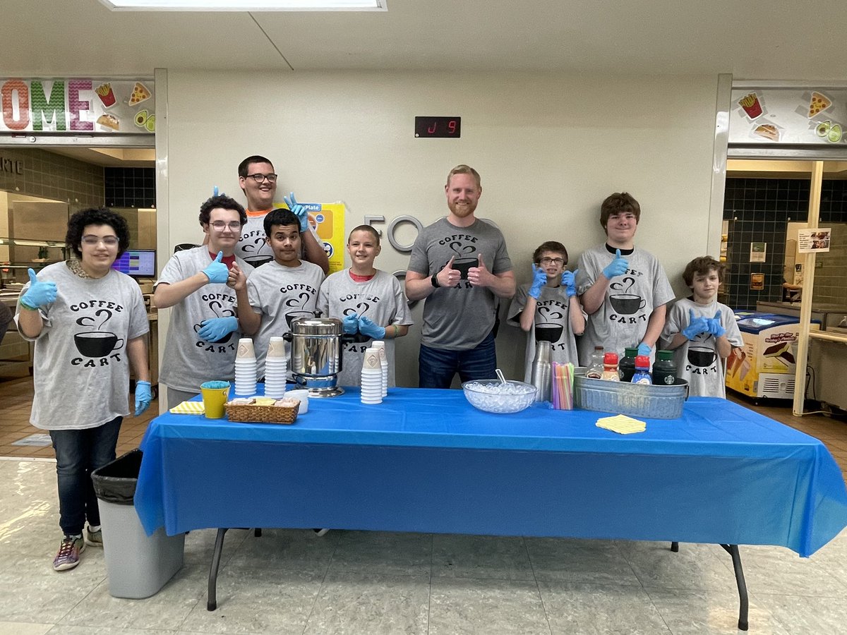 It is Career Day at the middle school! I started my day with our Coffee Cart Crew. #ELCOexcellence @elcosd <a href="/ELCO_MS_Raiders/">ELCO_MiddleSchool</a>