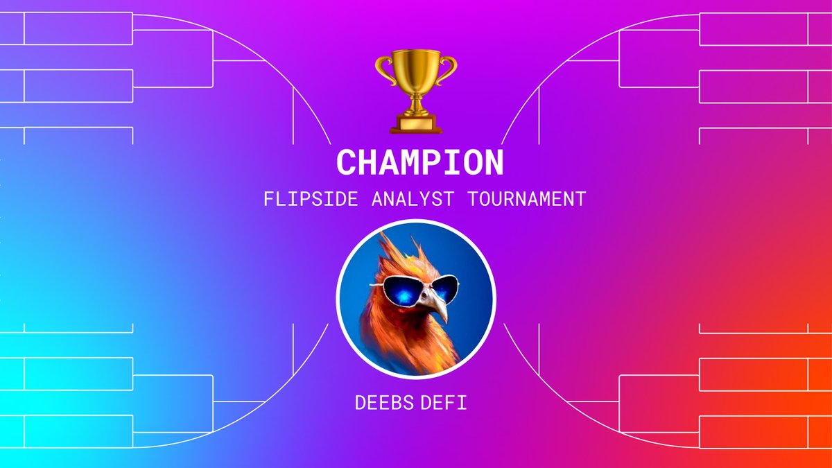 Flipside ๐ (@flipsidecrypto) on Twitter photo The first dashlord has ascended to the throne ๐
<a href="/Deebs_DeFi/">Deebs DeFi ๐ฐ</a> has officially won the first Flipside Analyst Tournament!
Let's look at the work that earned him $9,278 ๐ฐ๐งต The first dashlord has ascended to the throne ๐
<a href="/Deebs_DeFi/">Deebs DeFi ๐ฐ</a> has officially won the first Flipside Analyst Tournament!
Let's look at the work that earned him $9,278 ๐ฐ๐งต