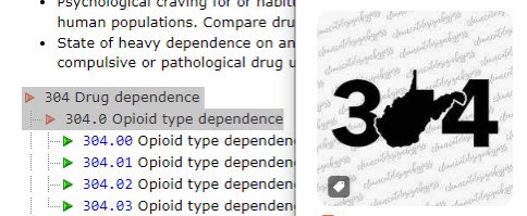 Umm… So TIL that the ICD-9 code for opioid use disorder is the area code of West Virginia (the state with the highest rates of opioid overdose in the country!) and I am completely shook