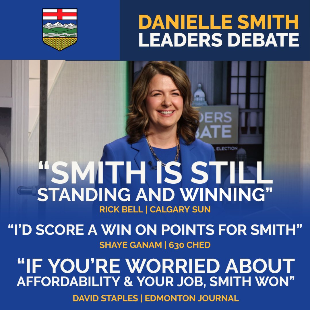 NDPLieDetector's tweet photo. There is a CLEAR winner in last night’s Alberta Leaders debate 👇 
#abpoli #abvotes #teamUCP https://t.co/G48jNve2dJ