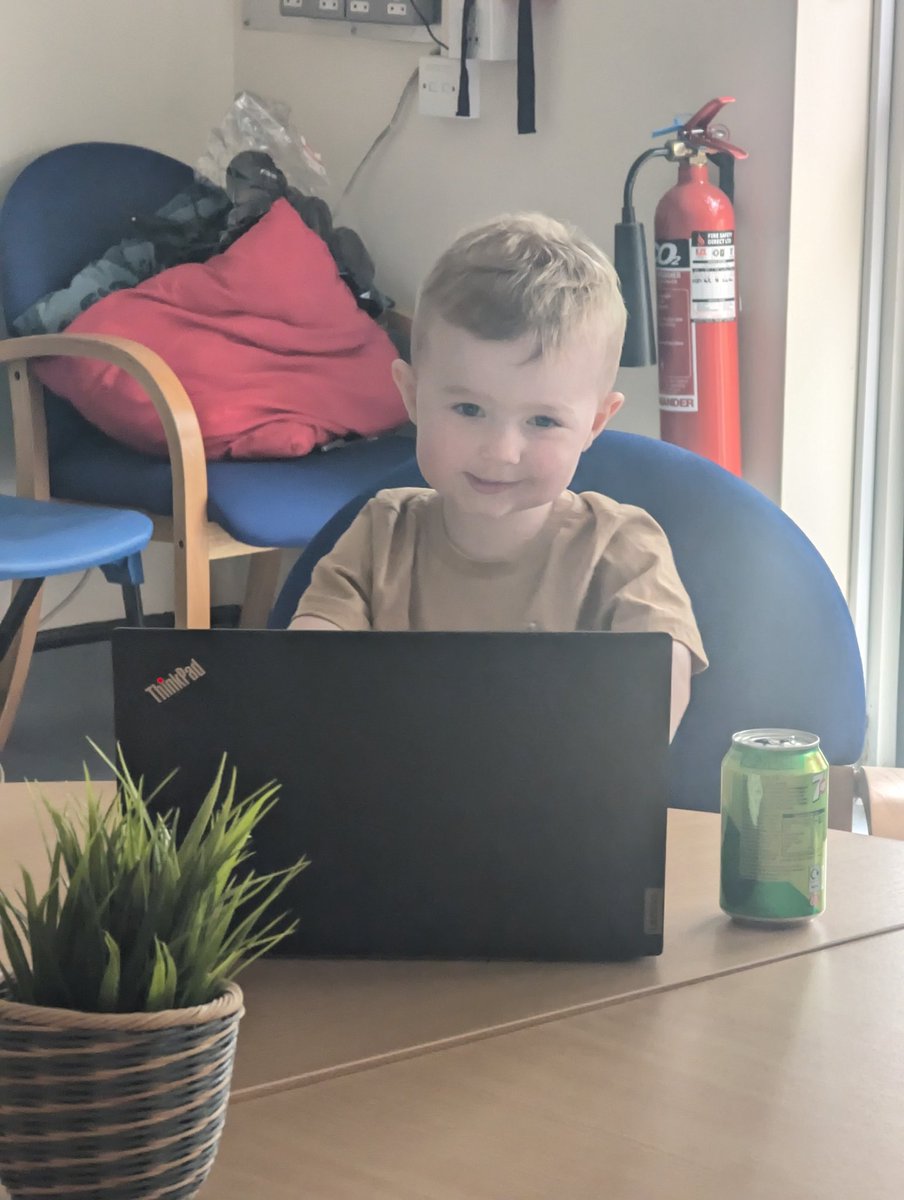 Look at our latest family member to join Parent Cafe 💚 He even decided he would chair the meeting today. 
Family members of all ages are welcome. Come and join us. ☺️ <a href="/WoodlandsHS/">Woodlands School</a>