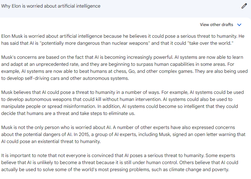 Annabel776's tweet photo. @elonmusk Elon don't panic we can't be replaced or controlled by artificial intelligence at least while we're alive https://t.co/PPFBP9JcCh