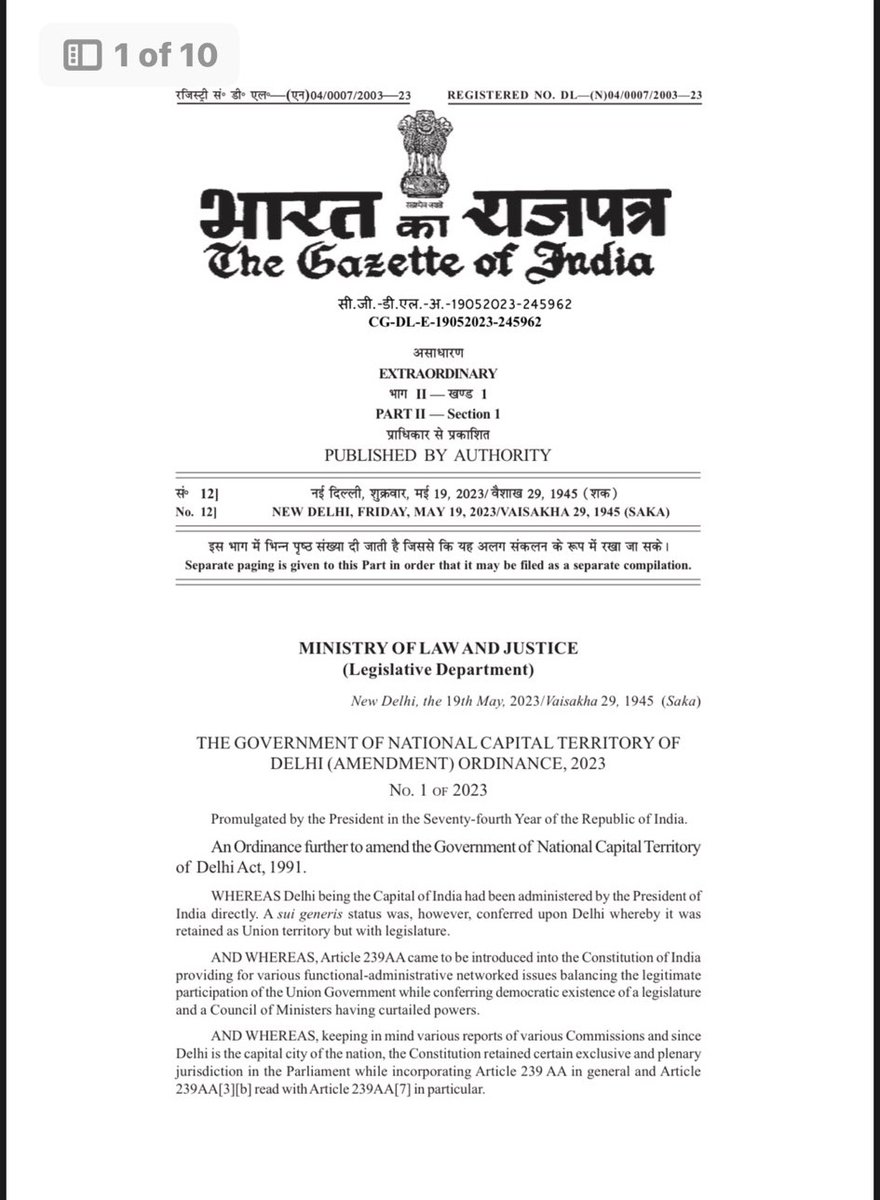 Mrsinha's tweet photo. After SC snatched powers from LG to give it to crook Kejriwal, Modi govt brought an ordinance & gave all the powers back to LG. The decision of SC is no longer valid...
The meltdown of Kejriwal-AAPiyas will be worth watching 🤣🤣 https://t.co/DaeSy1uXn6