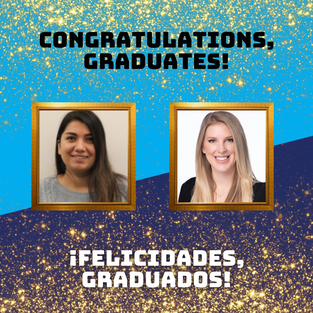 Congratulations to #AllForThem graduate research assistants Sandra Falcon and Linda Wolff, who are graduating today from @UNTPublicHealth with their Master of Public Health degrees. We are proud of all your hard work!