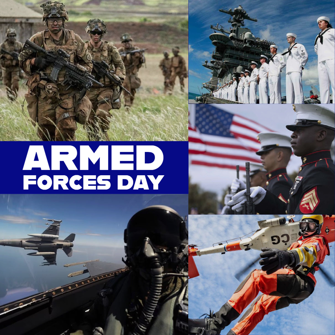 LlcVidal's tweet photo. Thank you to the military personnel of the Army, Air Force, Navy, Marines, and Coast Guard for your dedication and sacrifices.

#ArmedForcesDay #armedforces #ArmedForcesDay2023 https://t.co/3lYWHlsIIP