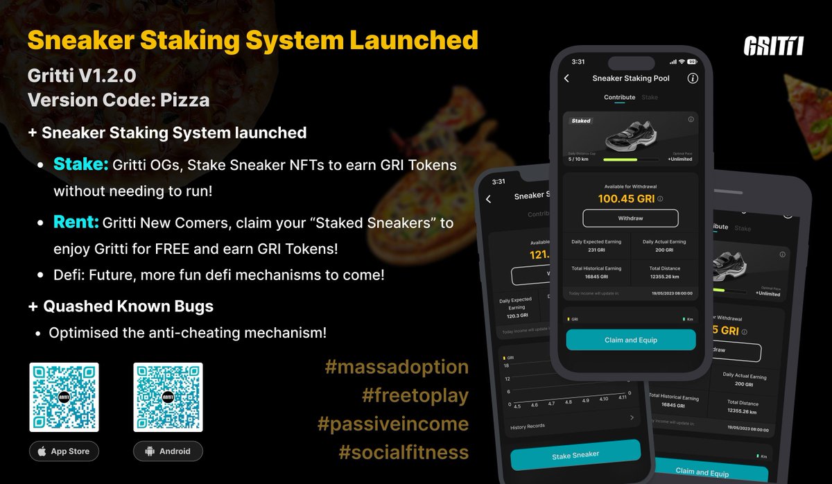 🚀 Gear up for the #BTC #PizzaDay Update! 🍕🎉

👟 Grittizens, it's time to 'stake/rent' Sneakers with us! Join our #Bitcoin #Pizzaday and avoid mistakes like Laszlo Hanyecz! ⚡️

This thread explores the significance of 'stake/rent' and sets the stage for Gritti's rise! 🚀