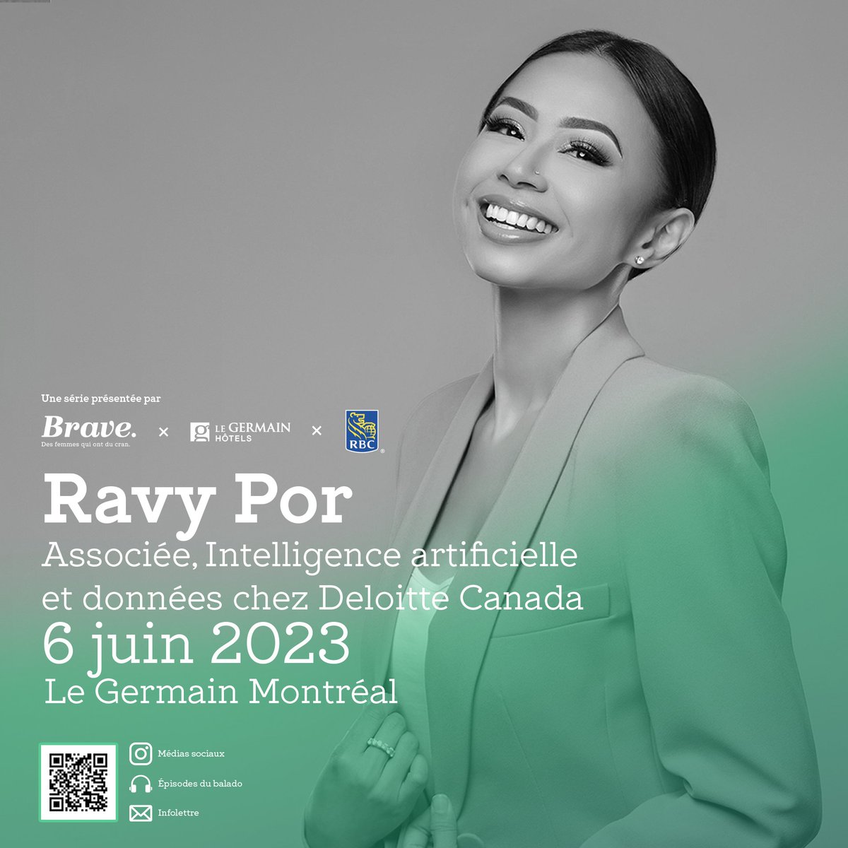 Brave Inspiration (@braveinspire) on Twitter photo 4e RDV Brave x <a href="/RBC/">RBC</a> de l'année avec <a href="/RavyPor/">ravypor</a>, associée, IA et données chez <a href="/DeloitteCanada/">Deloitte Canada</a>, le 6 juin à l'<a href="/legermainhotels/">Hôtels Le Germain</a>
Ne manquez pas l'occasion unique d'entendre le récit de cette jeune femme inspirante en entrevue avec <a href="/mjgagnon/">Marie-Josee Gagnon</a>. Places limitées braveinspiration.com/agenda/ #IA 4e RDV Brave x <a href="/RBC/">RBC</a> de l'année avec <a href="/RavyPor/">ravypor</a>, associée, IA et données chez <a href="/DeloitteCanada/">Deloitte Canada</a>, le 6 juin à l'<a href="/legermainhotels/">Hôtels Le Germain</a>
Ne manquez pas l'occasion unique d'entendre le récit de cette jeune femme inspirante en entrevue avec <a href="/mjgagnon/">Marie-Josee Gagnon</a>. Places limitées braveinspiration.com/agenda/ #IA