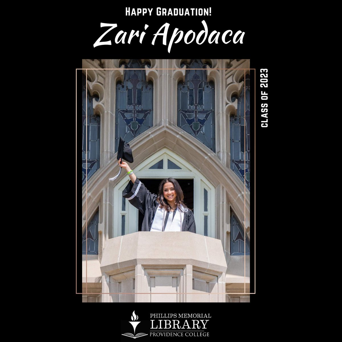 Library_PC's tweet image. Congrats to the Class of 2023 graduating this weekend!! All your hard work paid off and we can’t wait to see where life takes you after your time here at Providence College. We are especially excited for our student employees who are graduating today,  Grace Foltz &amp;amp; Zari Apodaca