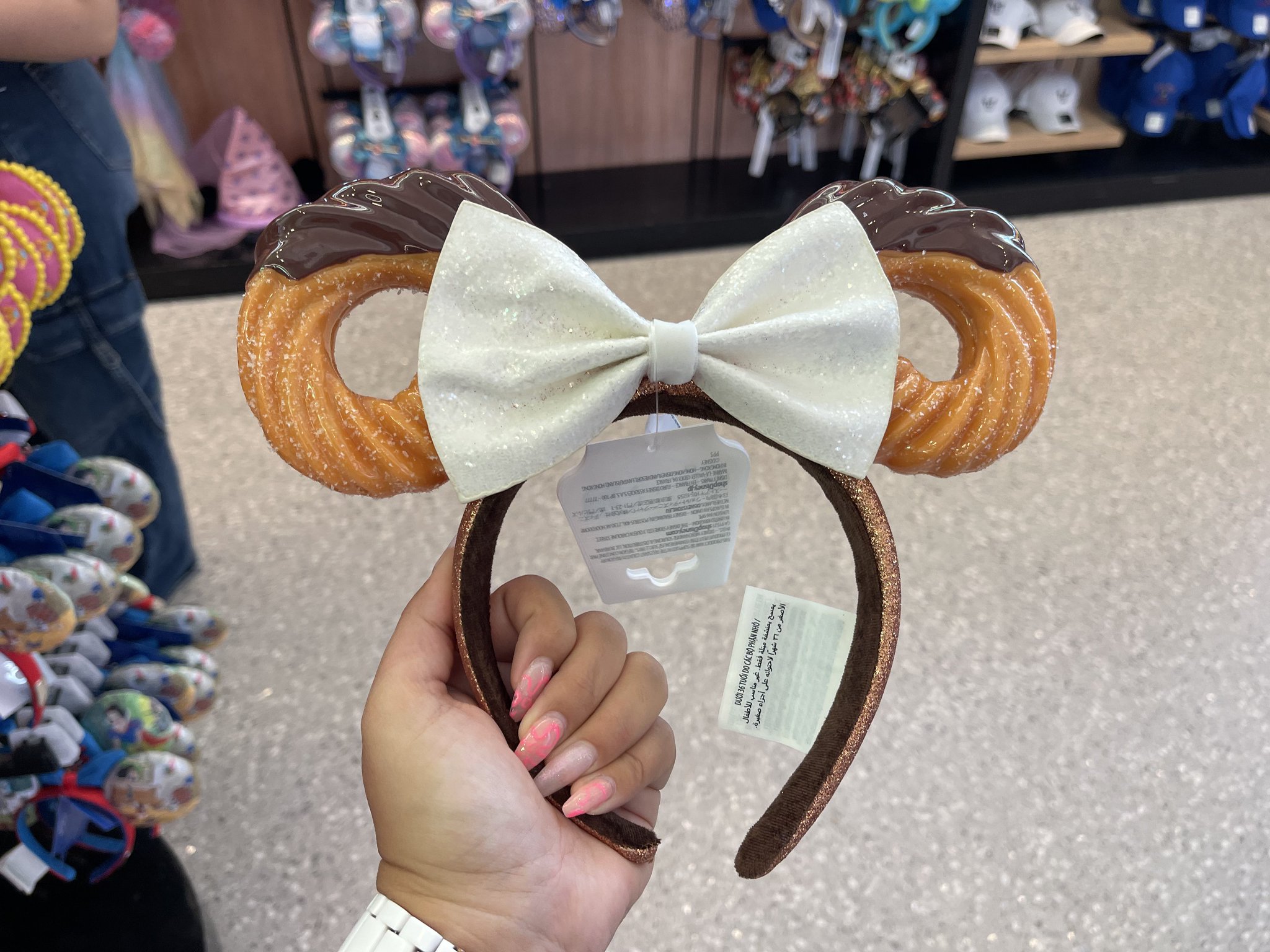 アメリカ限定☆ディズニー ミニーカチューシャ チュロス ラウンジ