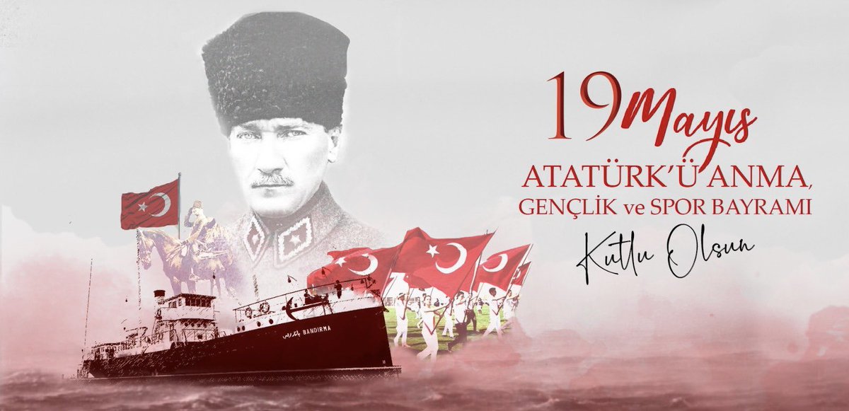 19 Mayıs demek Mustafa Kemal Atatürk demektir, umut demektir. Geldikleri gibi giderler demektir. Mücadele ve yılmamak demektir. Milletin kaderinin değiştiği gündür. Minnettarız. Saygı ve sevgiyle anıyoruz. Hepimizin bayramı kutlu olsun. #19mayıs1919
