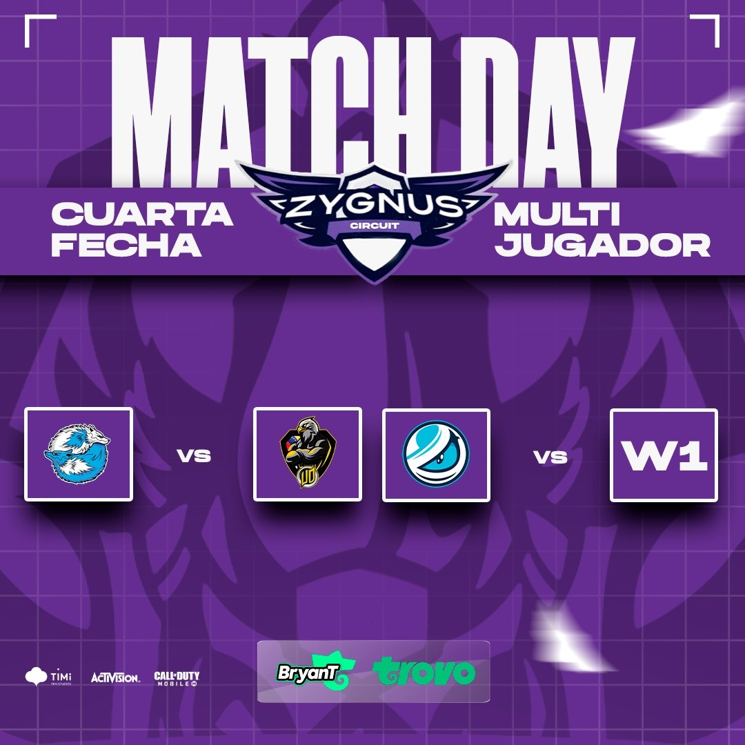 Cuarta fecha de ZC 💫 

Hoy tenemos un enfrentamiento que definirá quien será el próximo rival para Luminosity ¿Quién ganará ARP o Skoll? 🔥

 ¡Solo por Trovo Live! 😉

📺 trovo.live/s/BryanT/
🕦 6:00 pm 🇲🇽 / 8:00 pm 🇺🇸
🎙️ <a href="/bryant/">al.b</a>.codm

📌 Gracias a:
<a href="/trovolive/">Trovo Live</a> , @trovolatam