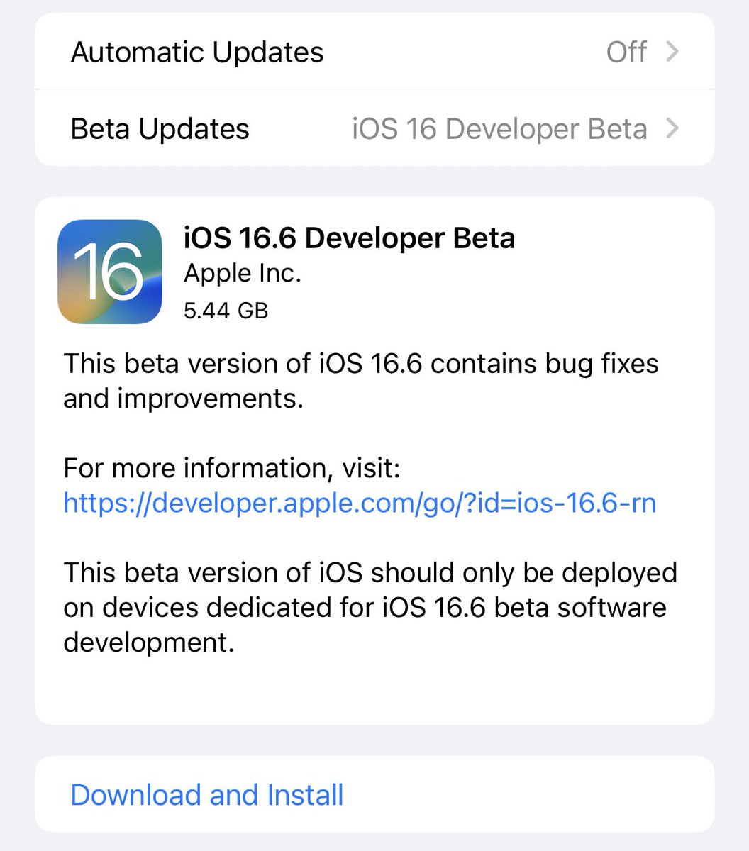 BrandonButch's tweet image. iOS 16.6 Beta 1 has been released!

Video coming later..