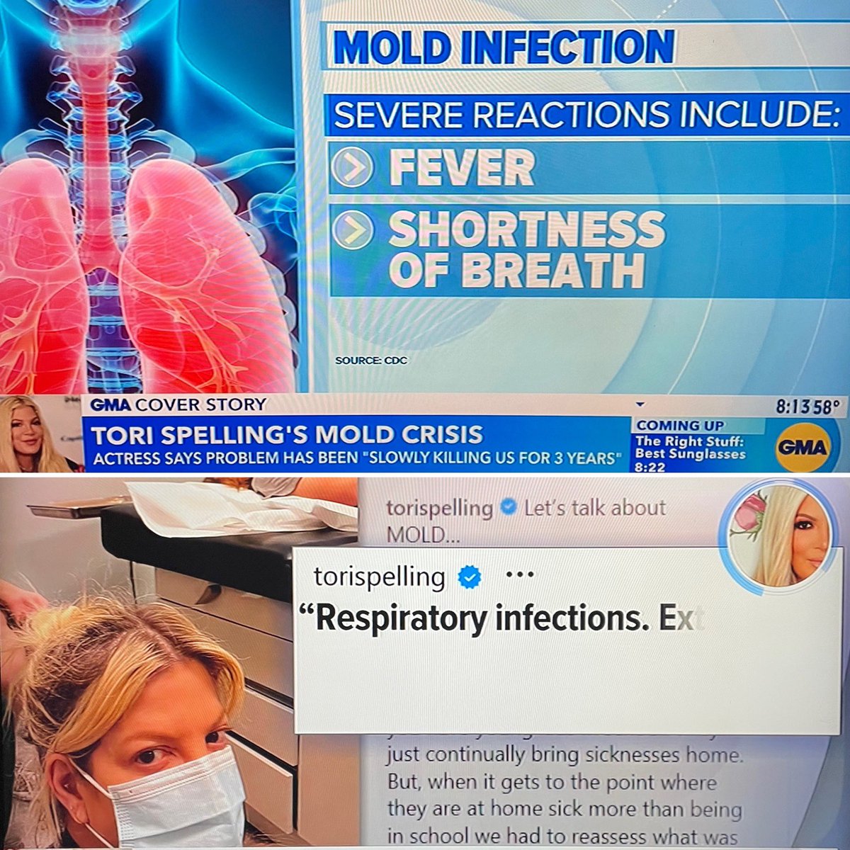 AllDryRostraver's tweet photo. Did you see #GMA today? Mold issues can happen to anyone, even #celebrities! It’s important to monitor potential #mold. We can help! Let’s talk!

#homehealth #moldremediation #moldremoval #moldinspection #MoldTesting #moldillness #ToriSpelling #GoodMorningAmerica #celebritynews https://t.co/8Jj6Ok5KQv