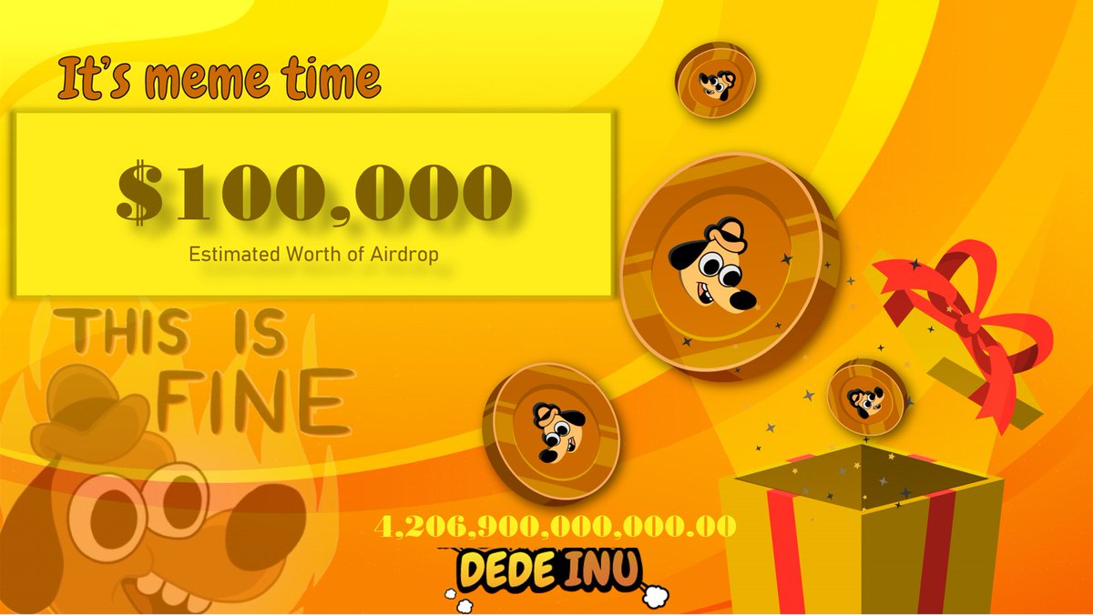 DedeInuOfficial's tweet photo. 🚀 Get ready for the biggest memecoin airdrop ever! 🎉 Don't miss out on your chance to score some serious bag of $DEDE INU for free and join the crypto fun! 🤩 #MemeCoinAirdrop #CryptoCraze #ToTheMoon #PEPE  🌙💥 https://t.co/7qqr4IsLeW