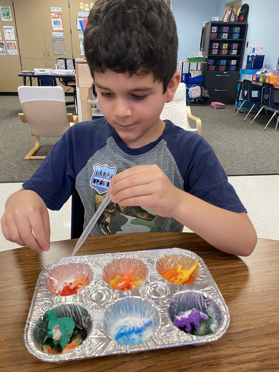 spedfrankflyers's tweet photo. We made rainbow volcanoes using Koolaid, Pop Rocks and dinosaurs to conclude our Dinosaur Week! 🦕 🦖 🌈 @FrankKISD @KleinISD @aschultzKISD #Autism #KISDACCESS #KISDPRSquad #ModelTeacher #mfml #STEM #SpecialEducation #Science #sensory https://t.co/3UW6kdr3cV