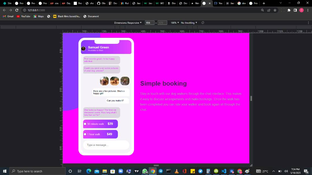 ItsJustMe_dev's tweet image. I&apos;ve just completed my 9th front-end coding challenge from @frontendmentor! 🎉
Love the fact that I had to build the mockup up myself. 💯
You can see my solution here: frontendmentor.io/solutions/chat…

Any suggestions on how I can improve are welcome!
#FrontendMentor #CodeChallenge