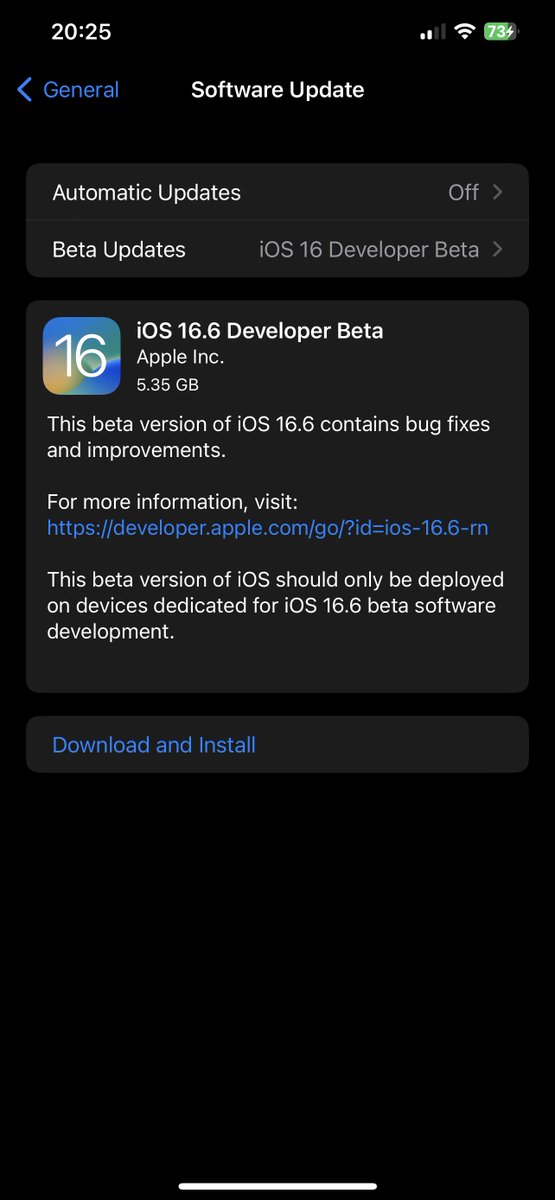 iSWUpdates's tweet image. iOS 16.6 Developer Beta 1 (20G5026e) has been released. #iOS166 #iOS166DevBeta1