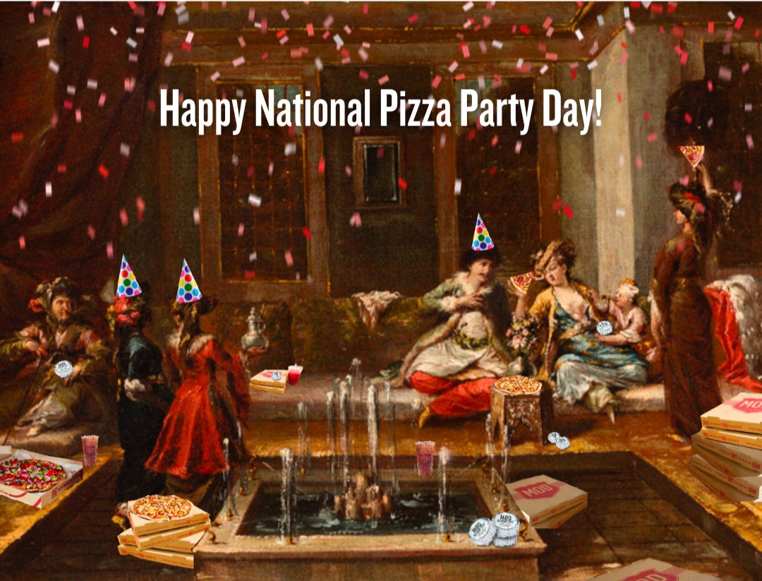 Wishing ye a very merry pizza party 🍕 🎉 #nationalpizzapartyday