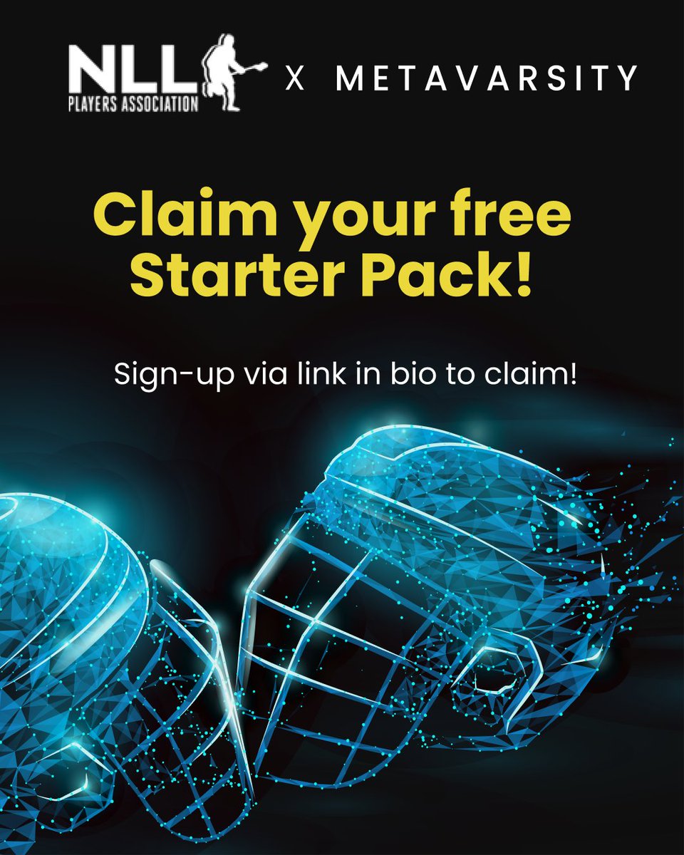 playmetavarsity's tweet photo. 🚨 ANNOUCMENT🚨

Rip open your packs today to see which NLL fantasy athlete you’ve unlocked. 

If you have already created an account, sign in and rip open those packs or sign up at https://t.co/aKKQYpeiJ4 to claim your free pack to get started. 

#MetavarsitySports #NLL #NLLPA https://t.co/L5TrOZ7kRU