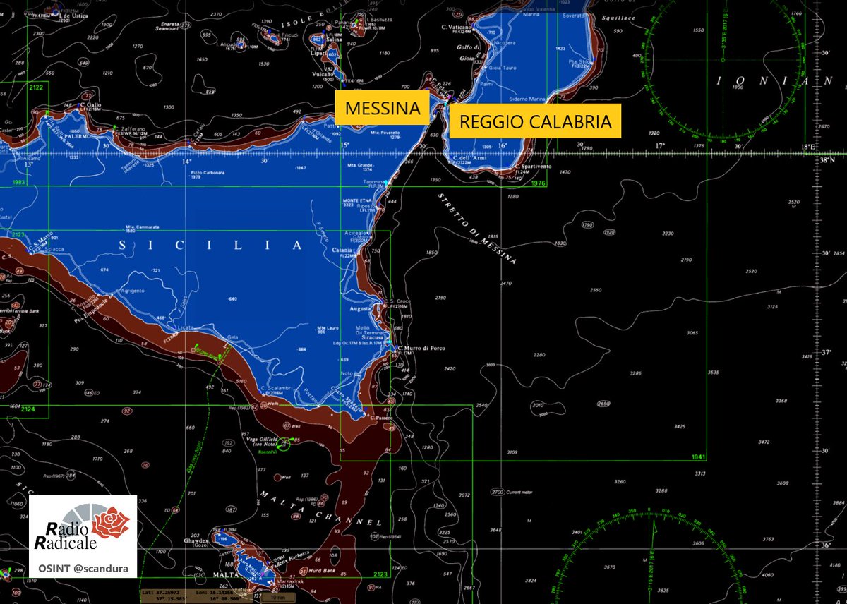 scandura's tweet photo. 2⃣
Aggiornamento 19 mag
🔴 731 Persone
🚢#CP941 #Diciotti⚓️🇮🇹
Sbarco odierno frazionato:
535 #ReggioCalabria
200 ca. #Messina
Evacuazione dal motopesca a 70 miglia da Crotone, dopo un ombreggiamento di due giorni nello Ionio.
🌍: Siria, Egitto, Pakistan, Bangladesh.
(RR) https://t.co/LN3mDj9rpS