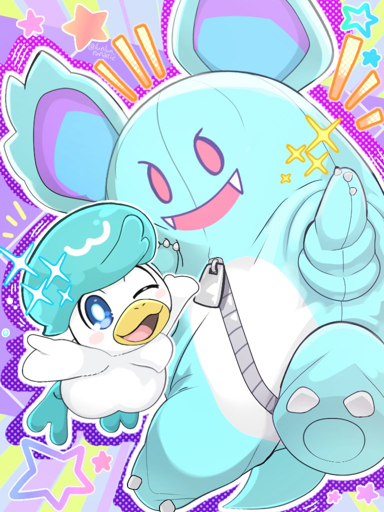 ポケモン アニポケ 缶マグネット ぐるみん ドット クワッス 中国限定 アニポケ #ポケモン絵 ぐるみん＆クワッス‼️🦆✨