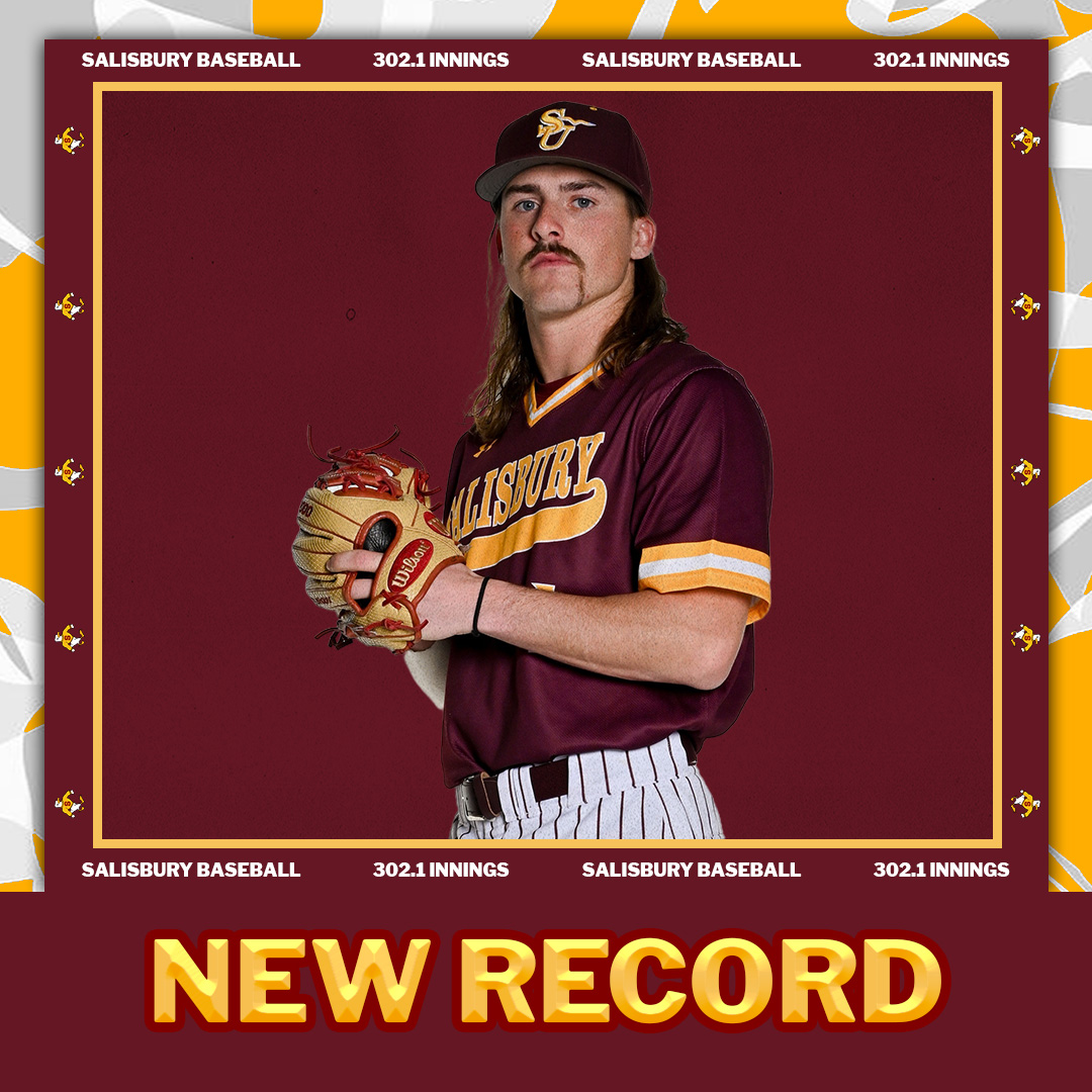 BSB: 3️⃣0️⃣2️⃣.1️⃣! After recording the second out of the sixth inning at the NCAA regional opener in Harrisburg, <a href="/SalisburyBB/">Salisbury Baseball</a> ace Jimmy Adkins has now pitched in more innings than anyone in program history!

#GoGulls | #d3baseball