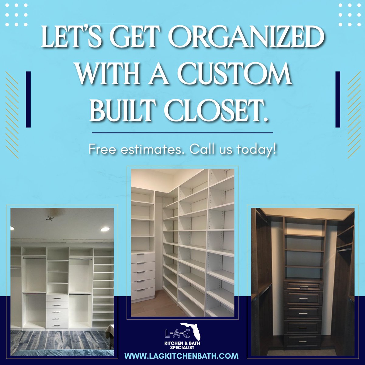 Custom is always better! It's time to get organized with a custom built closet to fit your lifestyle perfectly. 

We offer free estimates! 

Make an appointment with us today! Dm or call us. 🤩

#closets #closetorganization #customclosets #custombuilt #closetdesign #delraybeachfl