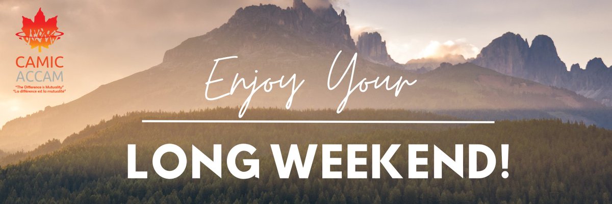 camic_accam's tweet photo. CAMIC sends its heartfelt wishes for a delightful extended weekend! #CAMIC https://t.co/k0BuouecRQ