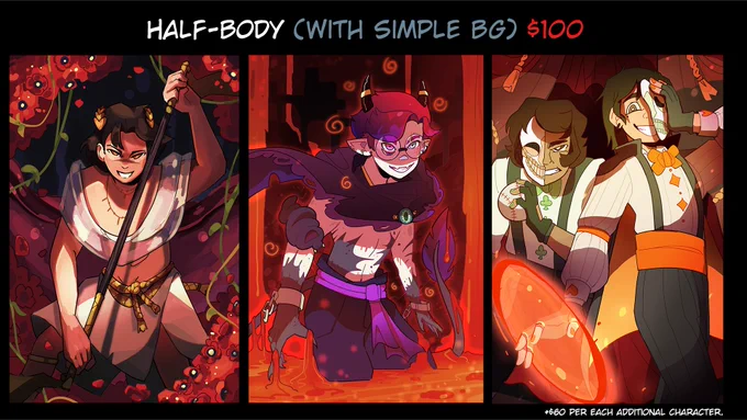 opening 5 commission slots!  very limited, not sure when i'll be taking more next.  find details & more examples  