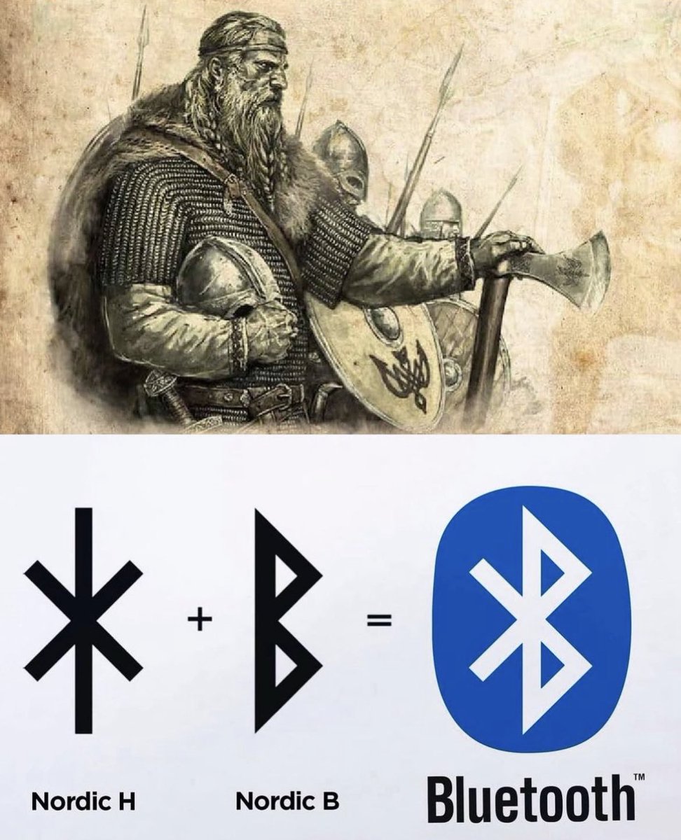 The technology we know as Bluetooth derives its name from Harald Bluetooth, a Viking king who passed away over a millennium ago. Just as he united factions of Denmark and Norway, Bluetooth technology unifies various electronic devices. The Bluetooth logo cleverly incorporates his