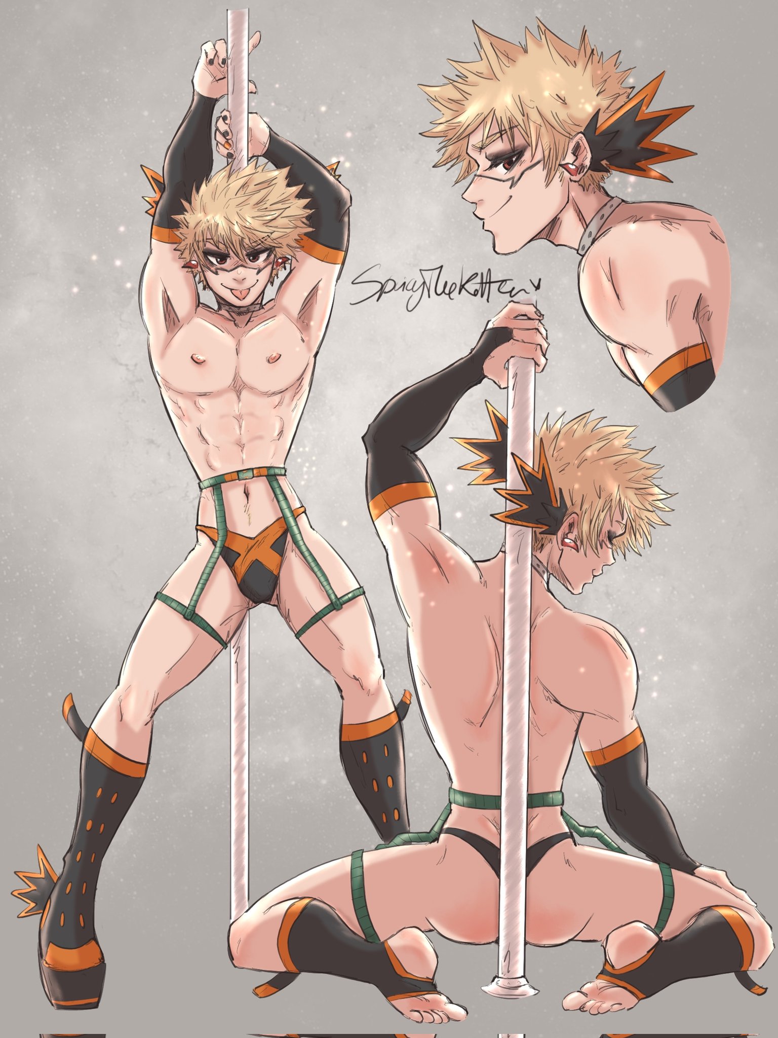 SpicyTheKitten 🔞 on X: First part of my Stripper Bakugou au 👀 And what  about: Great Cum Explosion Sex God Dynamight ? His ego requires at least 5  extra words in his