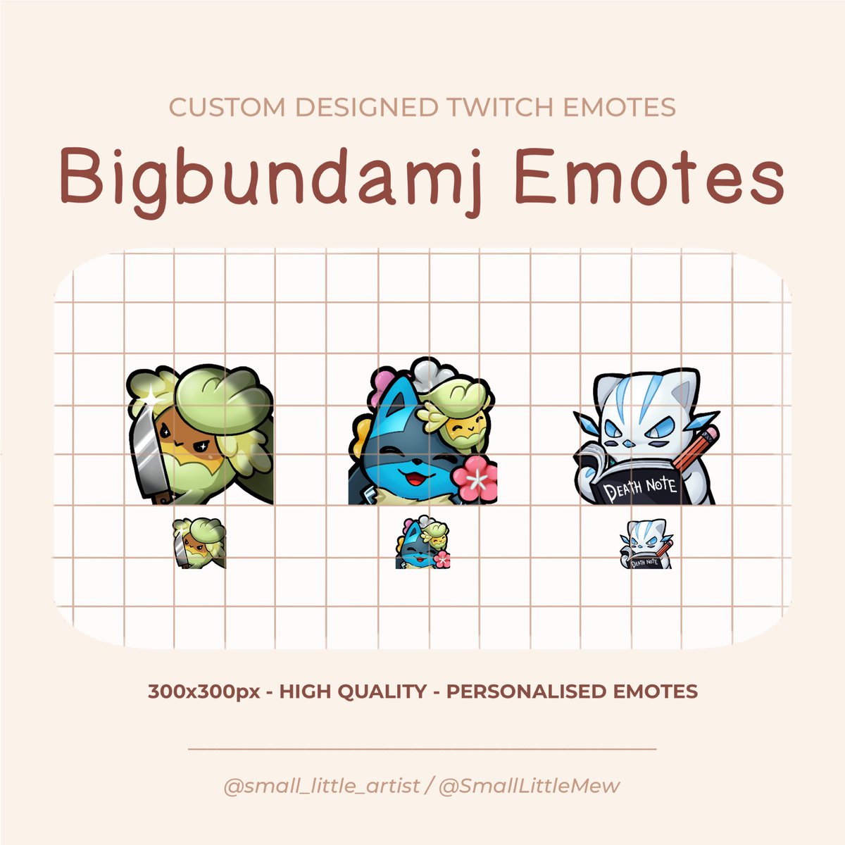 Another emote commission I finished last week! 🥰 Thank you so much to @bigbundamj for commissioning me, and good luck with the streaming! 🥰

#emotecommission #emote #commission #twitchemote #emoteartist #customemote #chibiemote #chibi #anime