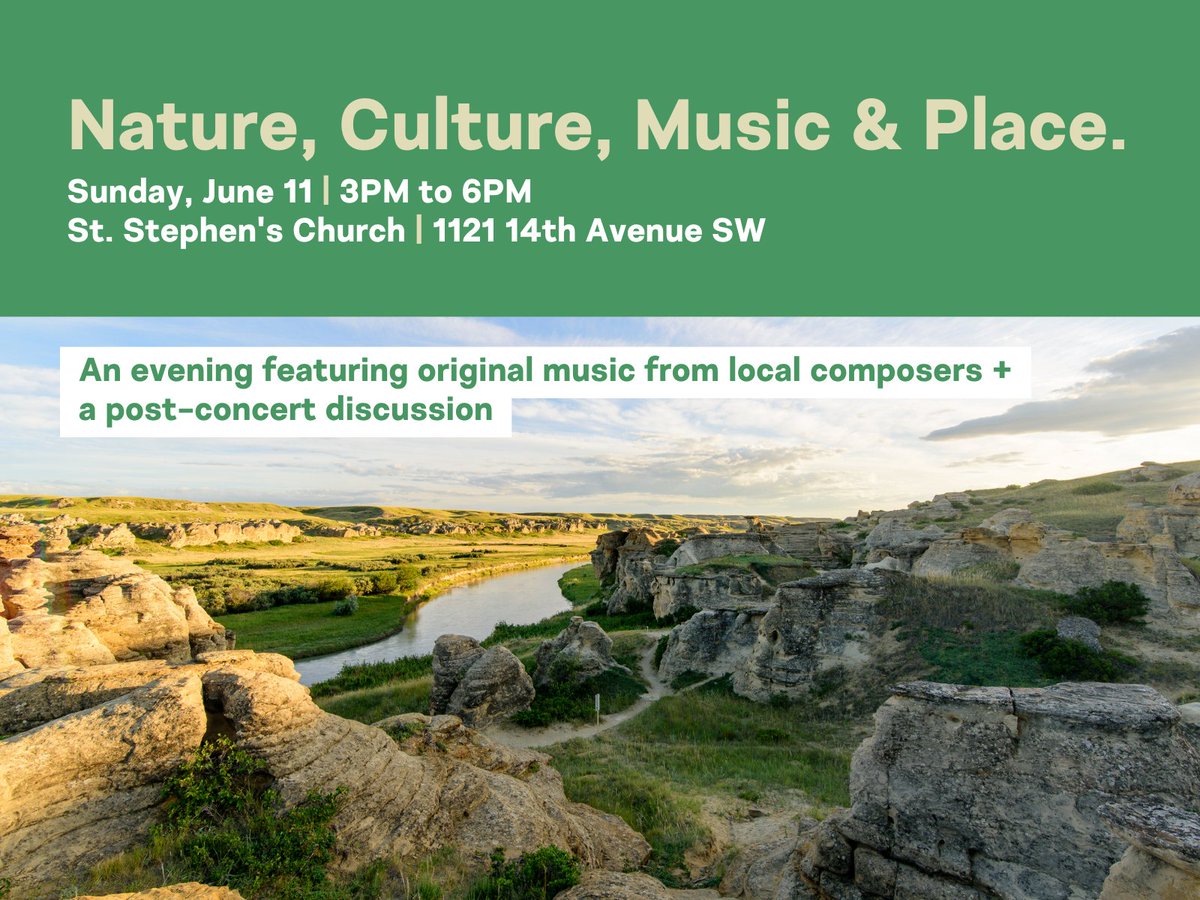 CPAWS Southern Alberta (@cpawssab) on Twitter photo We're celebrating the intersections of Nature, Culture, Music & Place with <a href="/KSinfoniaYYC/">Kensington Sinfonia</a> on June 11! 🎻🎶🌿🎵
Following a performance by local composers Kristin Flores and Sonny-Ray Day Rider, we’ll be facilitating a lively discussion 🌱🗨️
#YYC #YYCEvents #Calgary We're celebrating the intersections of Nature, Culture, Music & Place with <a href="/KSinfoniaYYC/">Kensington Sinfonia</a> on June 11! 🎻🎶🌿🎵
Following a performance by local composers Kristin Flores and Sonny-Ray Day Rider, we’ll be facilitating a lively discussion 🌱🗨️
#YYC #YYCEvents #Calgary
