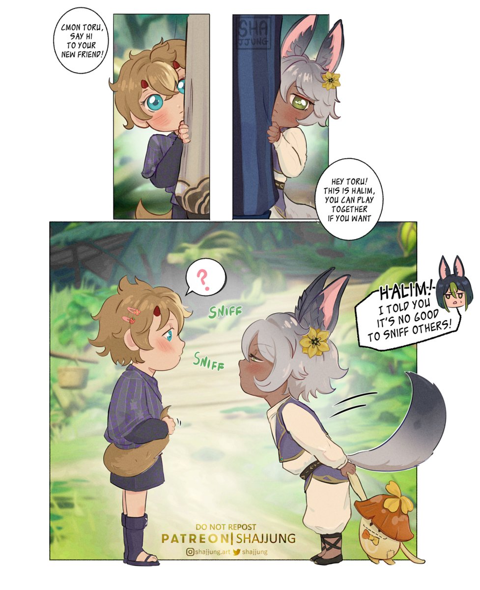 Family AU (P 1/2) New friend 🦊🐶! #ittorou #cynonari