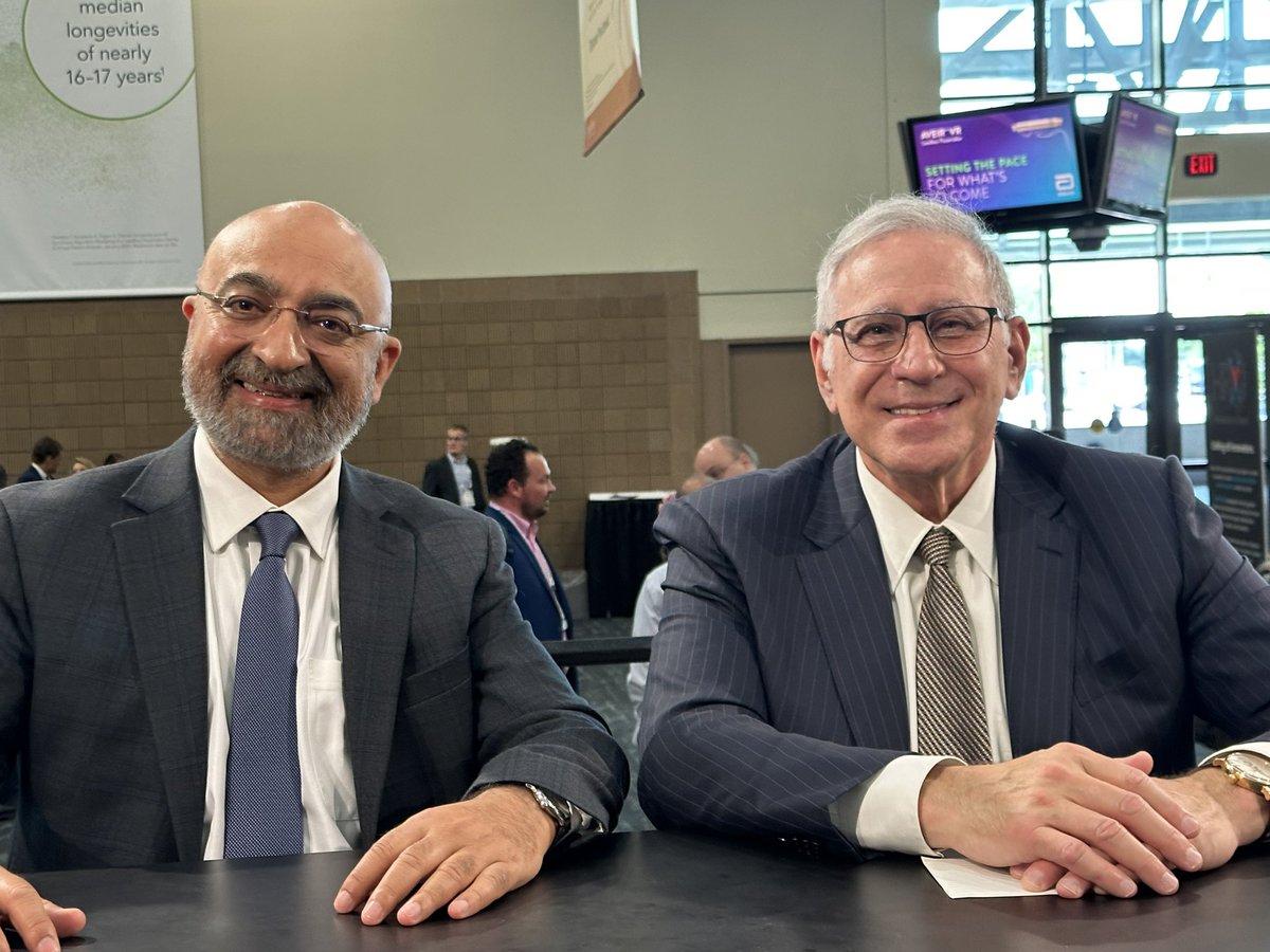 Greatly privileged to be interviewed today #HRS2023 on HRStv by #EPeeps pioneer Dr Eric Prystowsky we discussed #SuddenDeath #prevention and importance of #shockable #SuddenCardiacArrest + need for novel predictors with #LVEF >35% clinical trials needed!