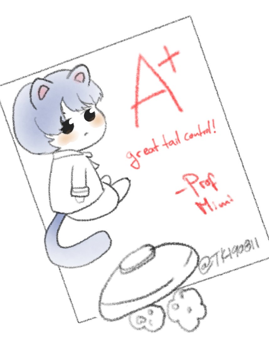 TK190811's tweet photo. A+ students, Koo and Tae-Tae, got their grades today.
Can you guess who's the teacher at Kitty school? 
#taekook https://t.co/3emmVMPjo3