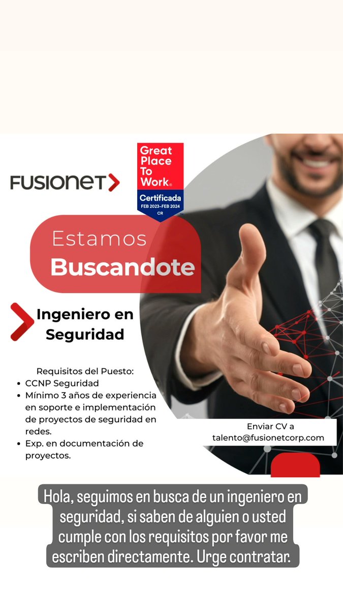 Me ayudan dando RT a esta publicación, por favor si saben de alguien o usted cumple con estos requisitos que me escriban directamente al 70065885. #Haytrabajo #empleocr