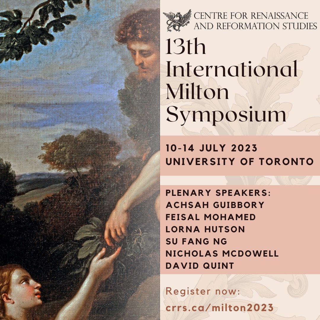 13th International Milton Symposium, July 2023 tweet media