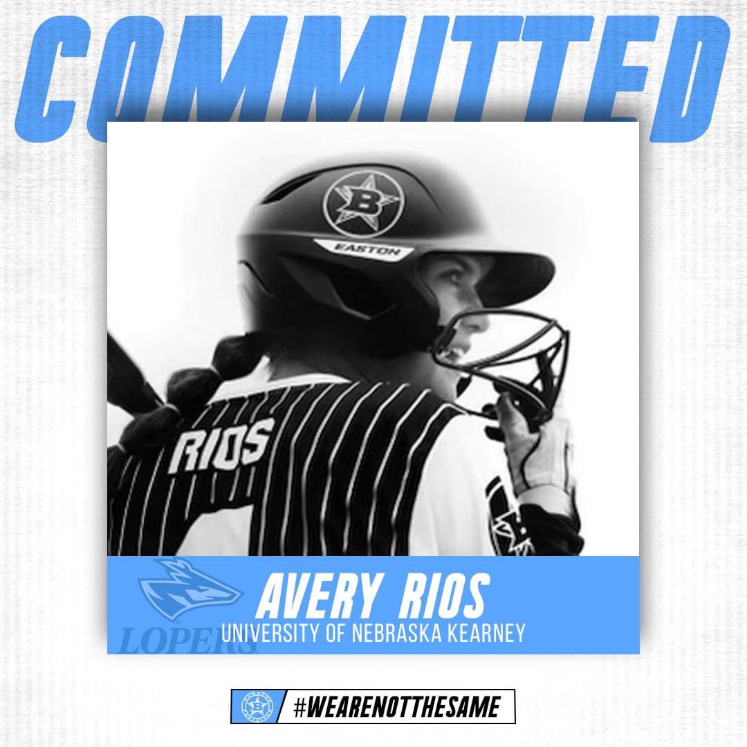 Congrats to Colorado Bombers 18 Gold player Avery Rios and her family. Avery has committed to play softball for the University of Nebraska Kearney! #bombernation #collegecommit