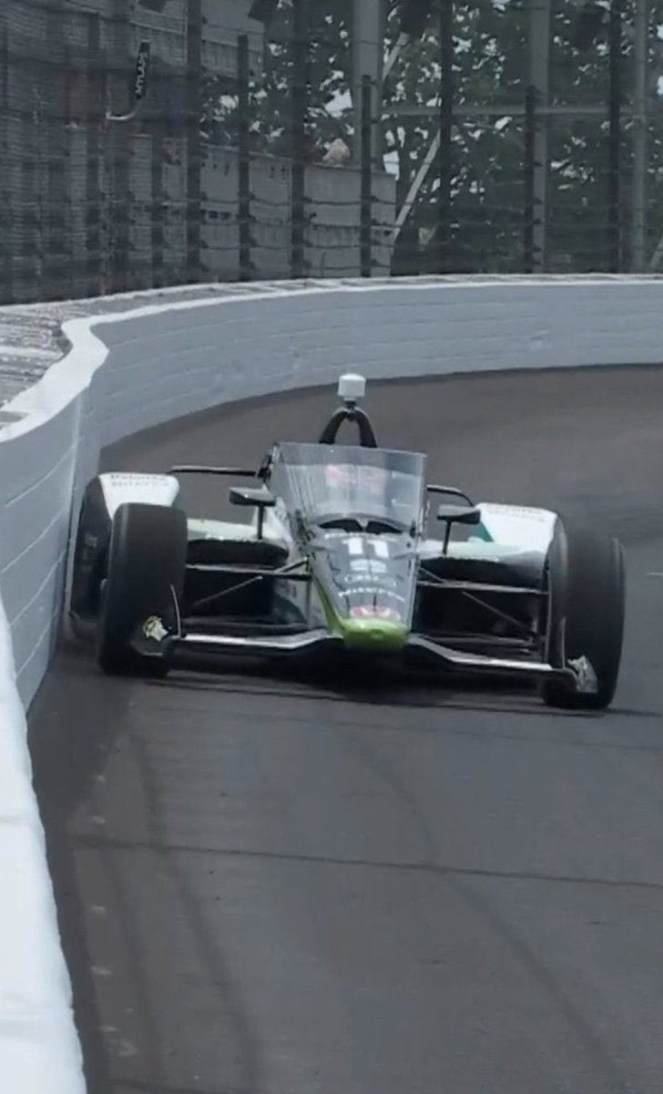 indykar500's tweet photo. Even if it's subconscious, Takuma Sato is factoring in the inches gained from the safer barrier falling away at the corner exit.
Or at least that's what saved him.
#Indy500 #FastFriday
#230MPH #IndyCar https://t.co/7XSx4r2Cva