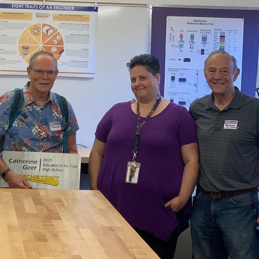 Our very own Cady Geer was chosen as Tech Start's high school Technology Educator of the Year and was awarded today at Sunset. Congrats Ms Geer!