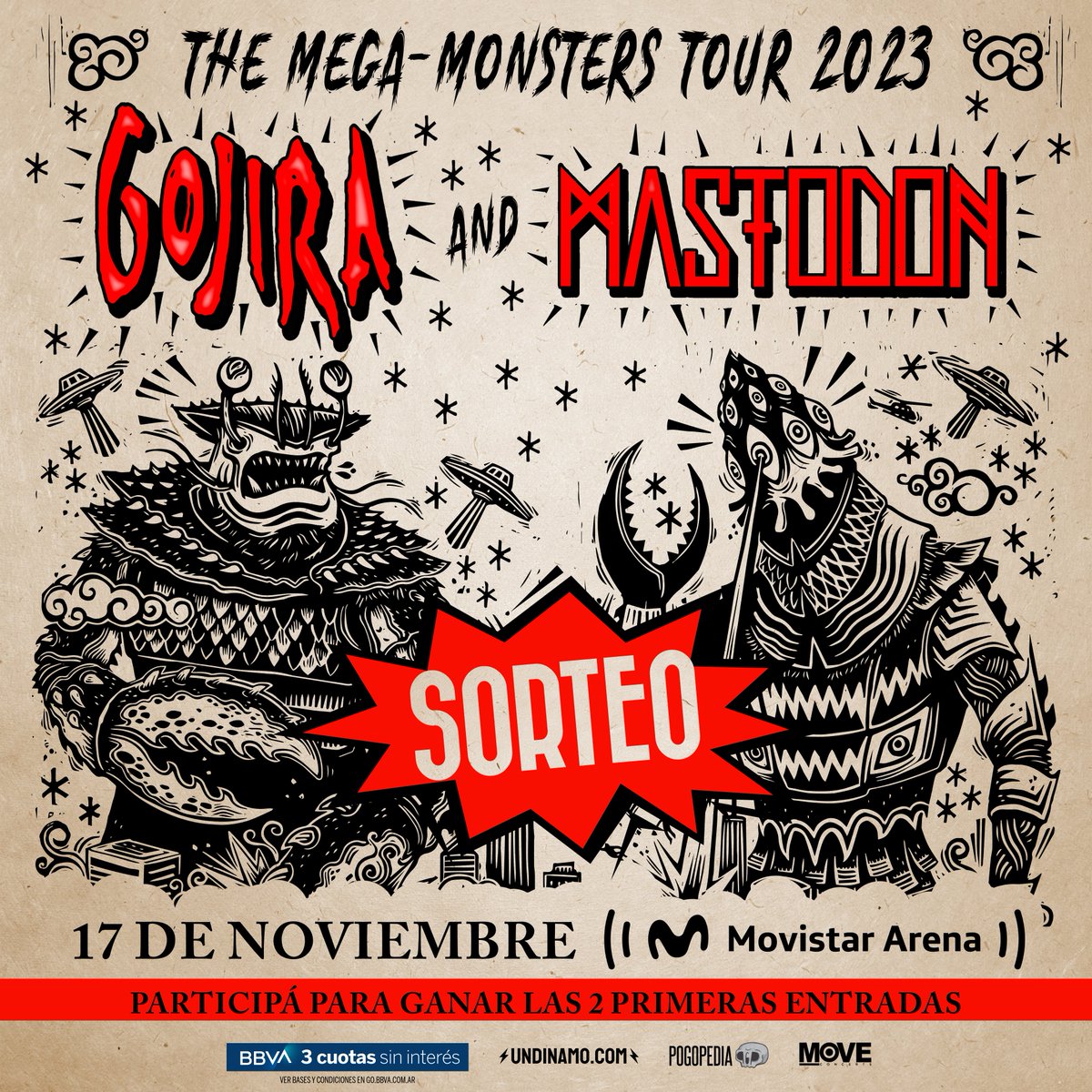 🔥 ¡ Gojira y Mastodon regresan juntos a Argentina el próximo 17/11, y tenés la chance de llevarte los dos primeros tickets! 

👉🏻 ¿Cómo participar?
- Seguinos en Twitter <a href="/moveconcertsarg/">Move Concerts Arg</a>
- Dale like a esta publicación
- Dale RT a esta publicación