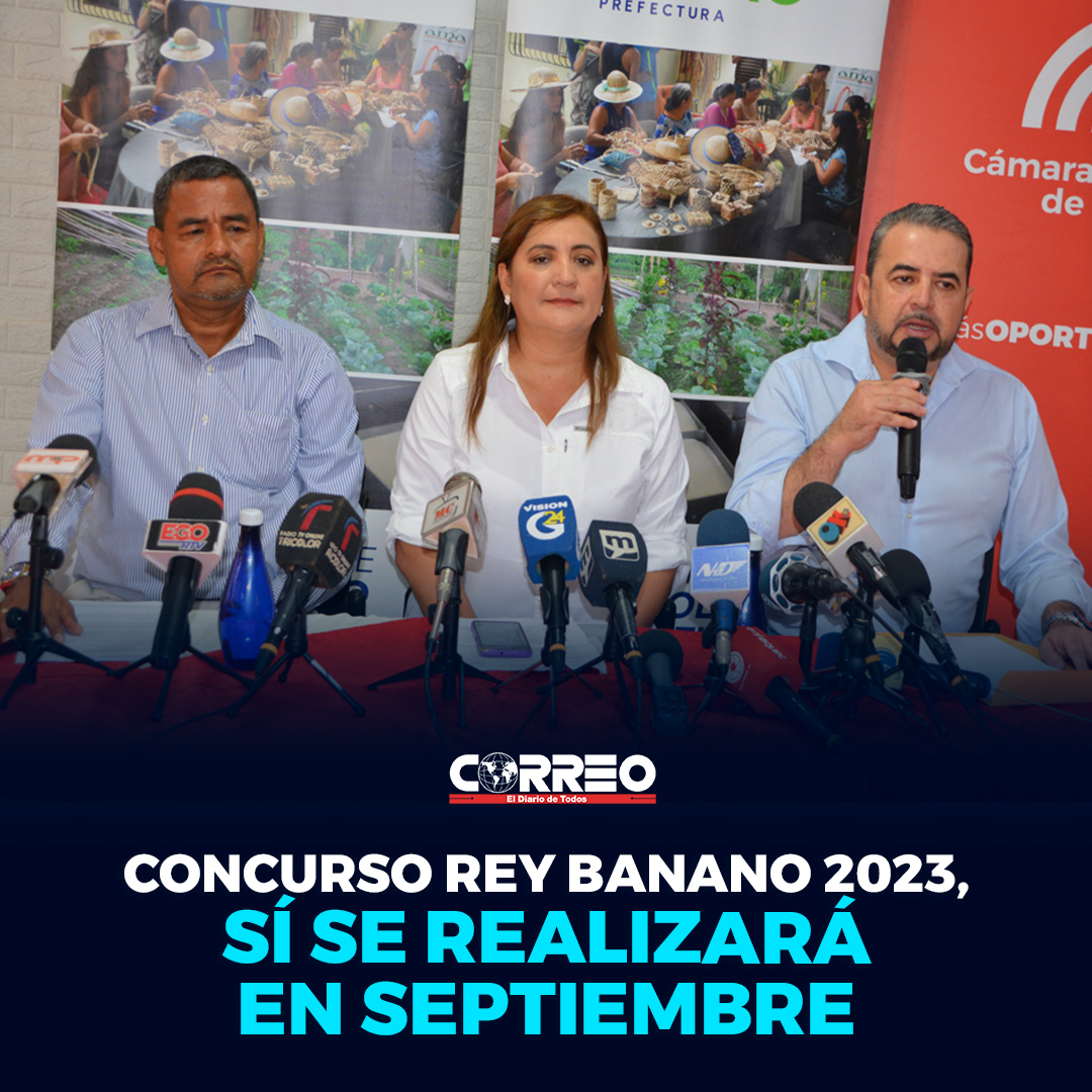 Que sí se realizarán los concursos Rey Banano y Reina Mundial del Banano 2023, informó la viceprefecta de #ElOro, Karina Torres Torres; eso sí, enmarcados en la austeridad sin que ambos certámenes pierdan su esencia tradicional. Leer más bit.ly/3WjOocR