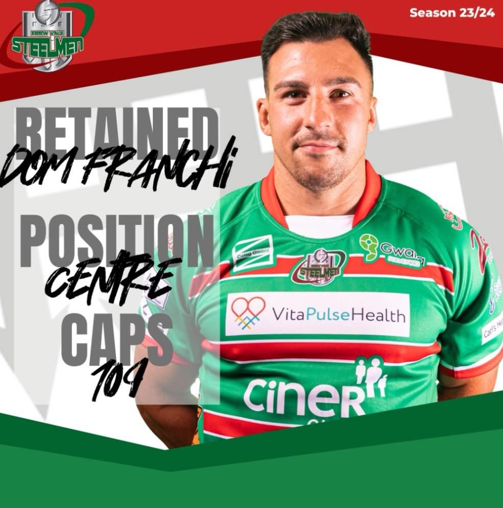 Ebbw Vale Rugby (@evrfc) on Twitter photo More player news for 2023/24. Two more key players retained for the coming season and this is double trouble. Joe and Dom Franchi both committed to <a href="/evrfc/">Ebbw Vale Rugby</a> and we love it 🇭🇺🏉👊
#twintown
#steelmen
#doubletrouble More player news for 2023/24. Two more key players retained for the coming season and this is double trouble. Joe and Dom Franchi both committed to <a href="/evrfc/">Ebbw Vale Rugby</a> and we love it 🇭🇺🏉👊
#twintown
#steelmen
#doubletrouble